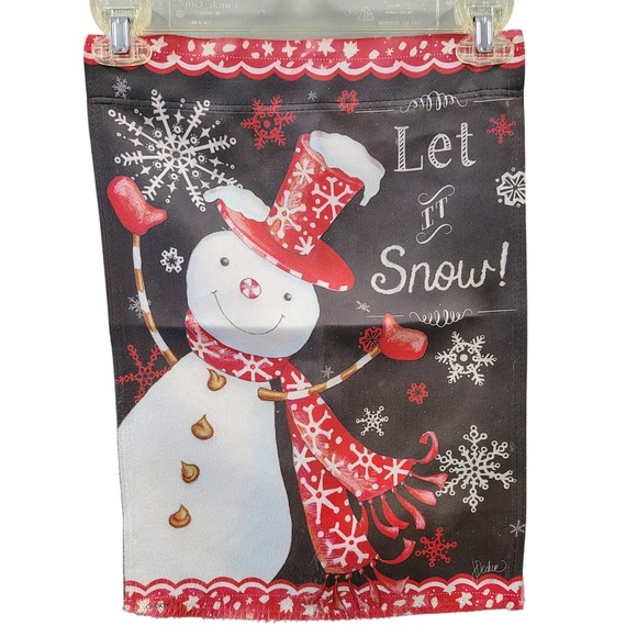 Carson Home Accents Other - Carson Let It Snow Snowman Garden Flag Winter Christmas Holiday Decor 12x18